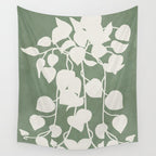Minimal Abstract Leaves 16 Wall Tapestry Gallery Image 4