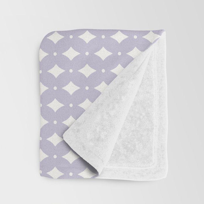 Vintage Stars II Lilac Throw Blanket Gallery Image 3