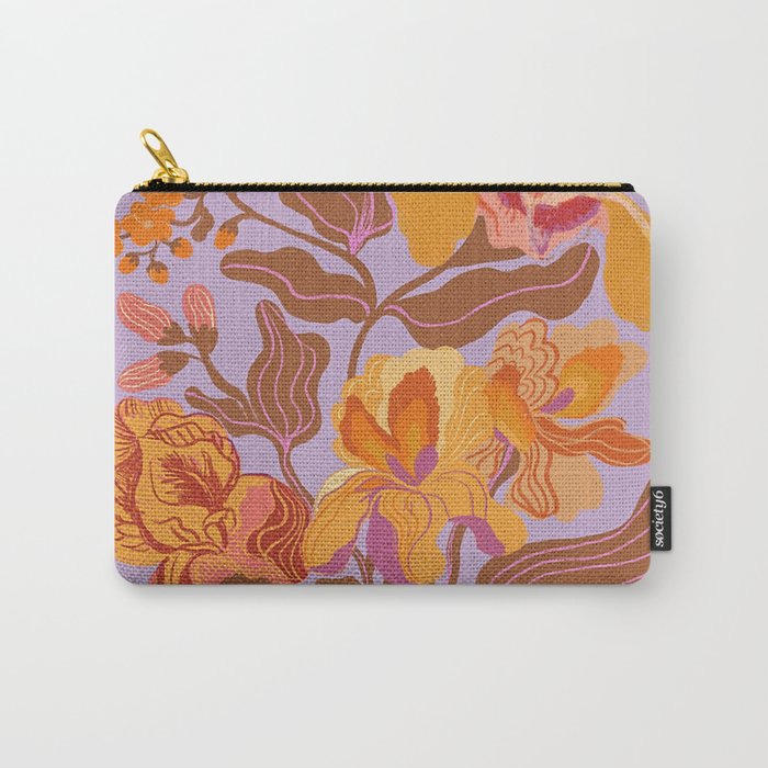Orange flowers Carry All Pouch Gallery Image 1