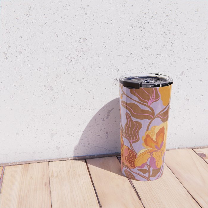 Orange flowers Travel Mug Gallery Image 4