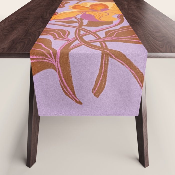 Orange flowers Table Runner Gallery Image 1