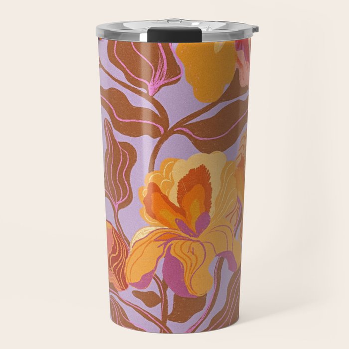 Orange flowers Travel Mug Gallery Image 1