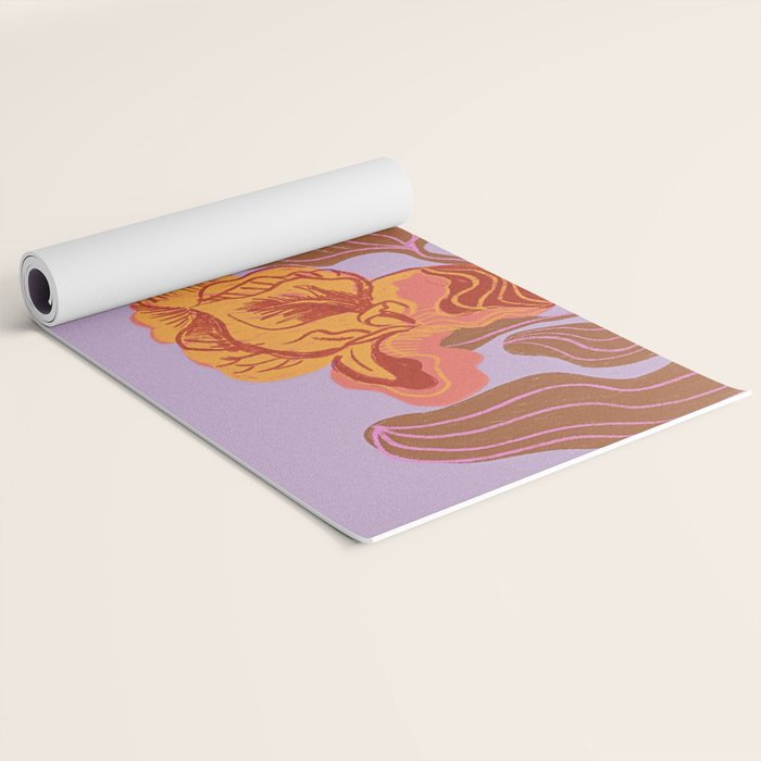 Orange flowers Yoga Mat Gallery Image 2