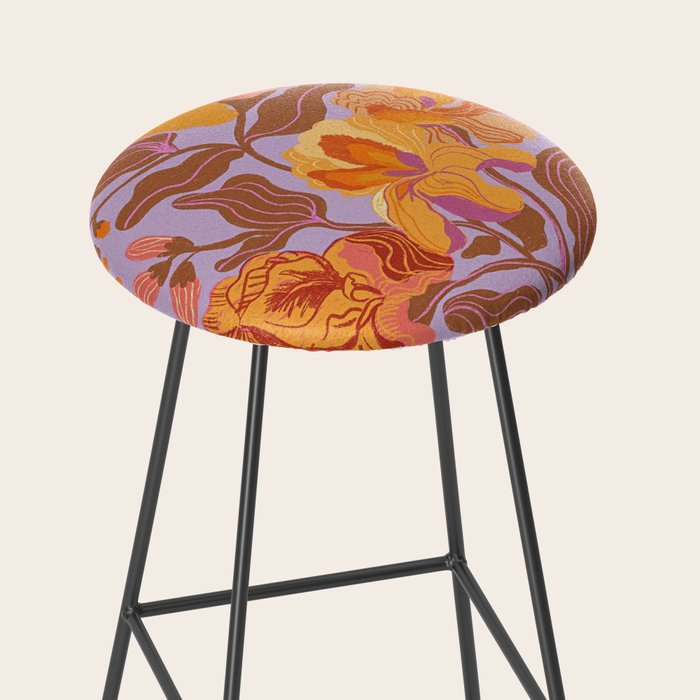 Orange flowers Stool Gallery Image 2