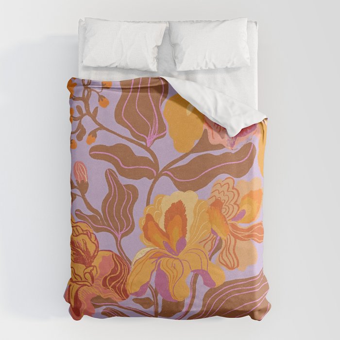 Orange flowers Duvet Cover Gallery Image 6