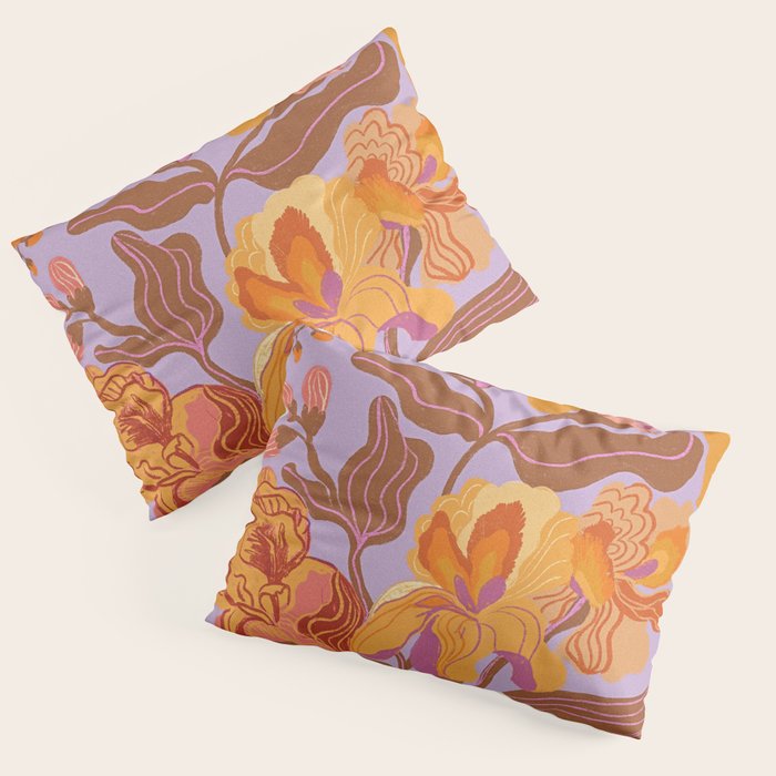 Orange flowers Pillow Sham Gallery Image 1