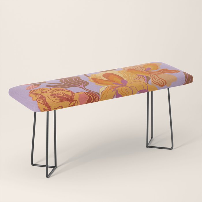 Orange flowers Bench Gallery Image 1