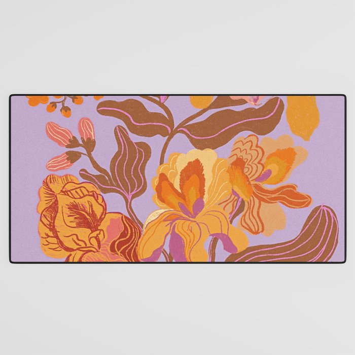 Orange flowers Desk Mat Gallery Image 3