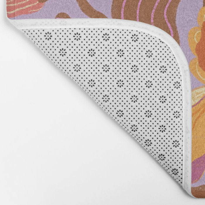 Orange flowers Bath Mat Gallery Image 2