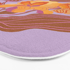 Orange flowers Bath Mat Gallery Image 3