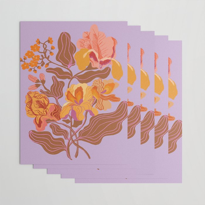 Orange flowers Wrapping Paper Gallery Image 3