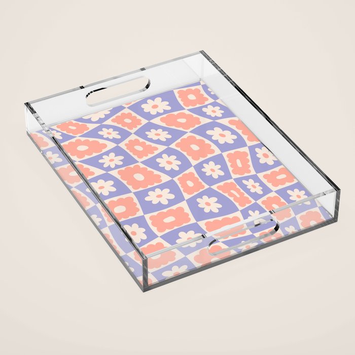 Floral thirteen Acrylic Tray Gallery Image 1