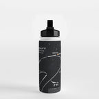 SpaceX Falcon Heavy Spacecraft NASA Rocket Blueprint in High Resolution (all black) Water Bottle Gallery Image 2