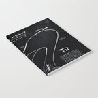 SpaceX Falcon Heavy Spacecraft NASA Rocket Blueprint in High Resolution (all black) Notebook Gallery Image 2