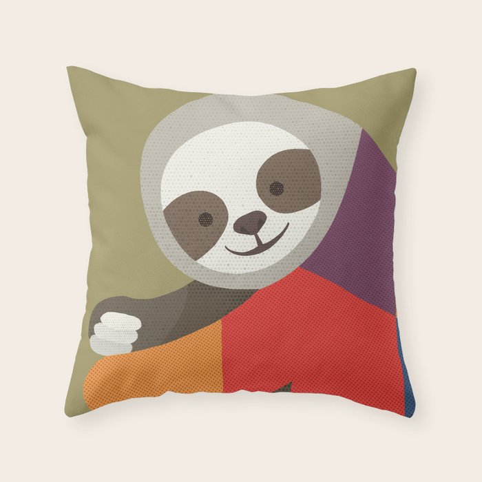 Sloth Throw Pillow Gallery Image 6