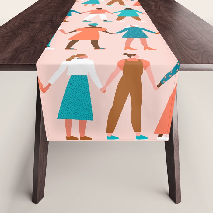 Women empower women feminist illustration collection. International womens day 8 of march graphic Table Runner Gallery Image 1