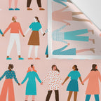 Women empower women feminist illustration collection. International womens day 8 of march graphic Wall Tapestry Gallery Image 3