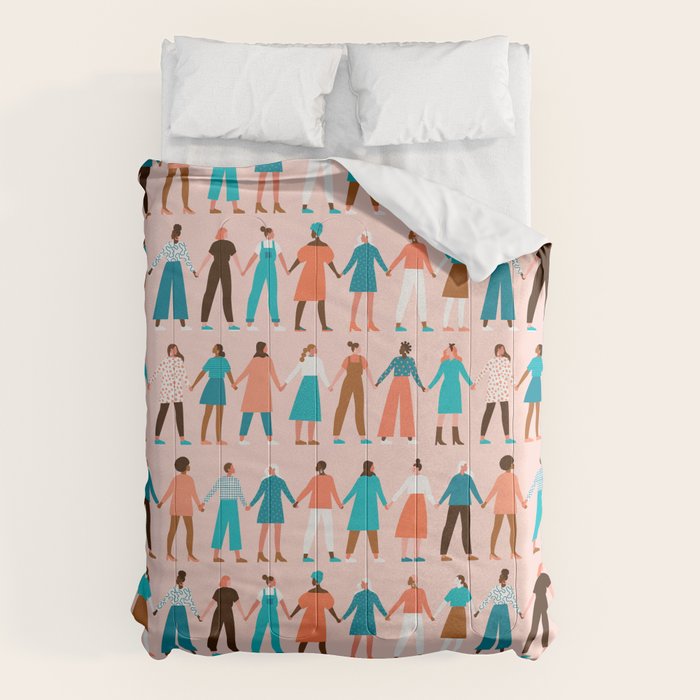 Women empower women feminist illustration collection. International womens day 8 of march graphic Comforter Gallery Image 1