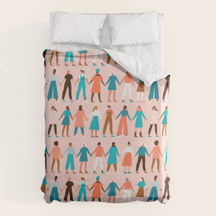 Women empower women feminist illustration collection. International womens day 8 of march graphic Duvet Cover Gallery Image 6