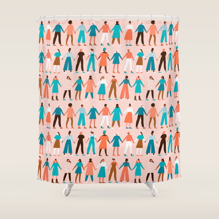 Women empower women feminist illustration collection. International womens day 8 of march graphic Shower Curtain Gallery Image 1