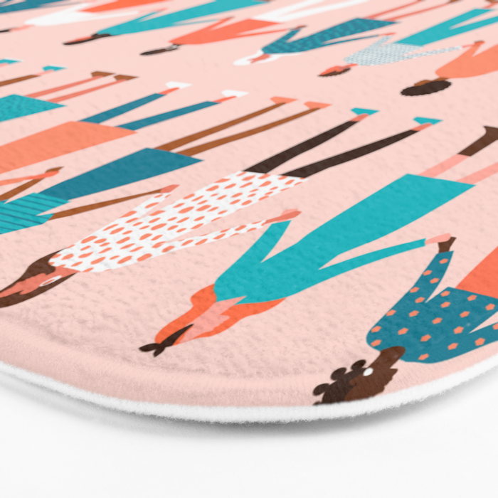 Women empower women feminist illustration collection. International womens day 8 of march graphic Bath Mat Gallery Image 3