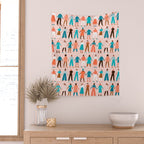 Women empower women feminist illustration collection. International womens day 8 of march graphic Wall Tapestry Gallery Image 2