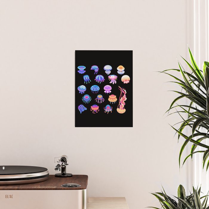 Jellyfish Day - dark Poster Gallery Image 2