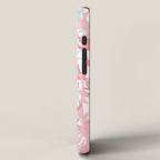 Modern hand painted coral pink teal reef coral floral iPhone Case Gallery Image 2