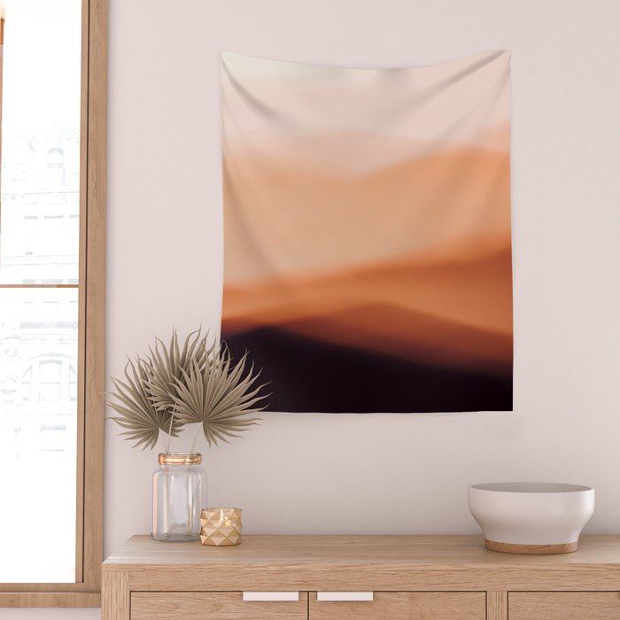 Terracotta Mountains Wall Tapestry Gallery Image 2