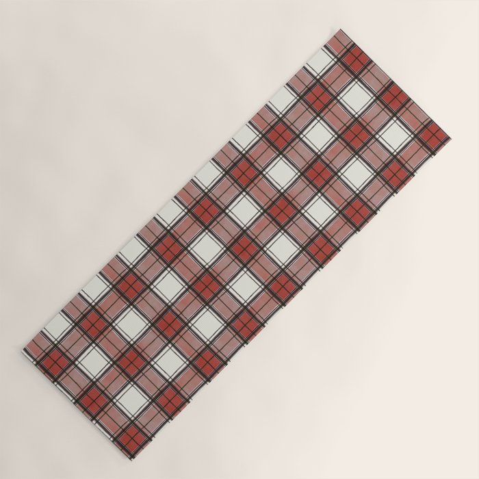 Holiday Plaids - Rustic checks Red Yoga Mat Gallery Image 1