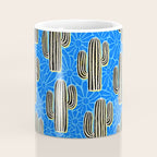 Sonora - blue, yellow, black, and white Coffee Mug Gallery Image 4