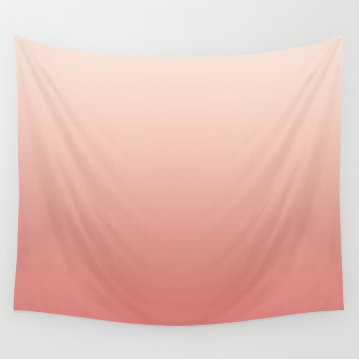 Ombre Pink Coral Wall Tapestry Gallery Image 4