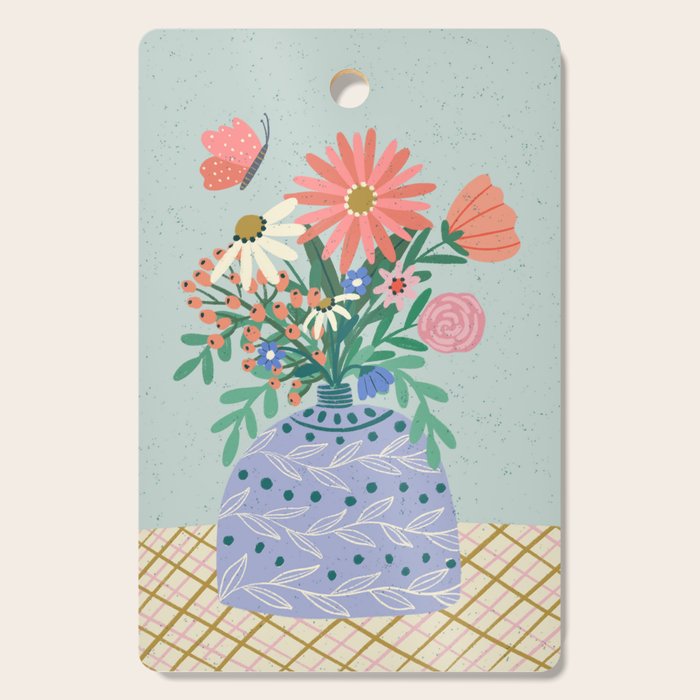 Colorful Summer Vase  Cutting Board Gallery Image 1