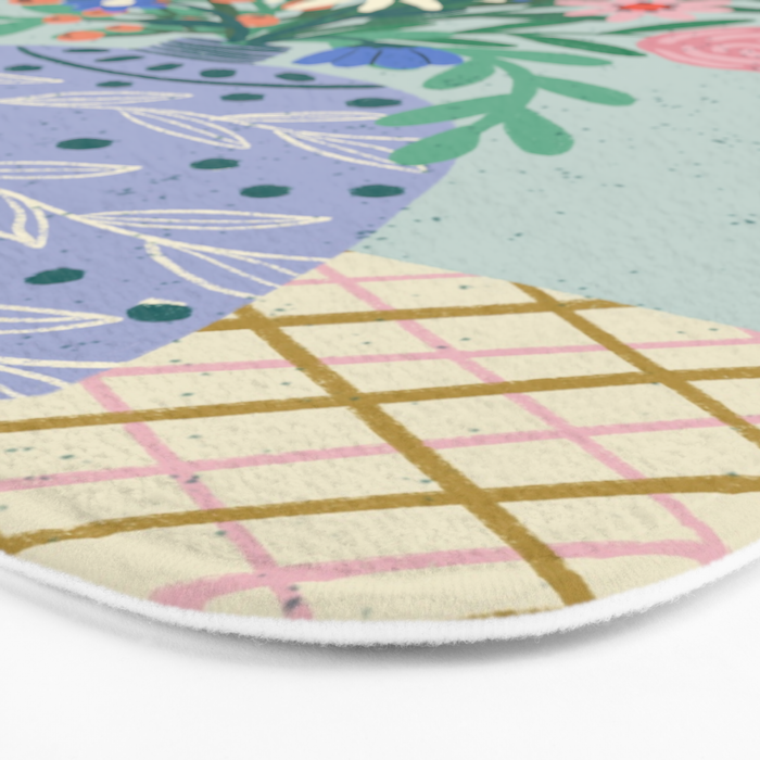 Colorful Summer Vase  Bath Mat Gallery Image 3