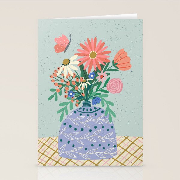 Colorful Summer Vase  Stationery Card Gallery Image 2