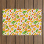 Kitchen Snacks & Apps in Berry Pink Outdoor Rug Gallery Image 1