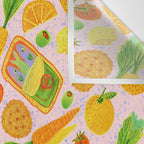 Kitchen Snacks & Apps in Berry Pink Wall Tapestry Gallery Image 3