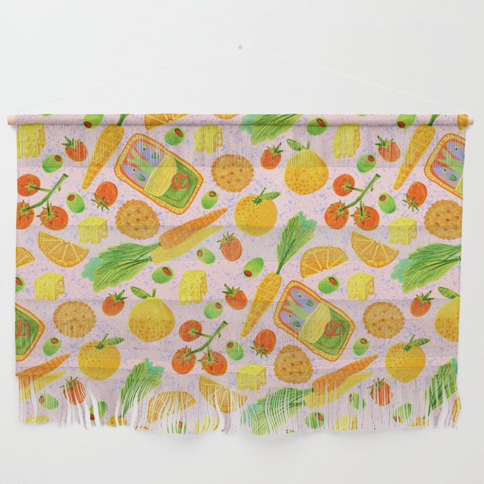 Kitchen Snacks & Apps in Berry Pink Wall Hanging Gallery Image 1