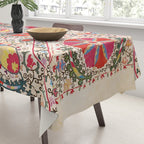 Lakai Suzani Uzbekistan Central Asian Embroidery Print Tablecloth Gallery Image 3