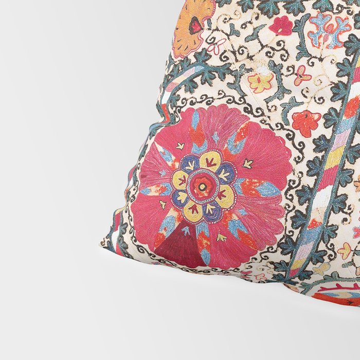 Lakai Suzani Uzbekistan Central Asian Embroidery Print Pillow Sham Gallery Image 4