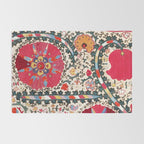 Lakai Suzani Uzbekistan Central Asian Embroidery Print Rug Gallery Image 2