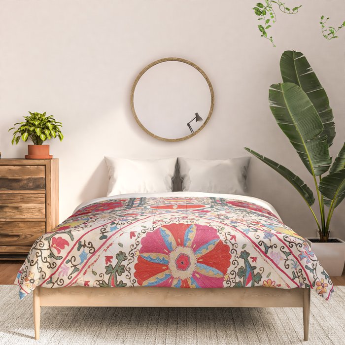 Lakai Suzani Uzbekistan Central Asian Embroidery Print Comforter Gallery Image 3