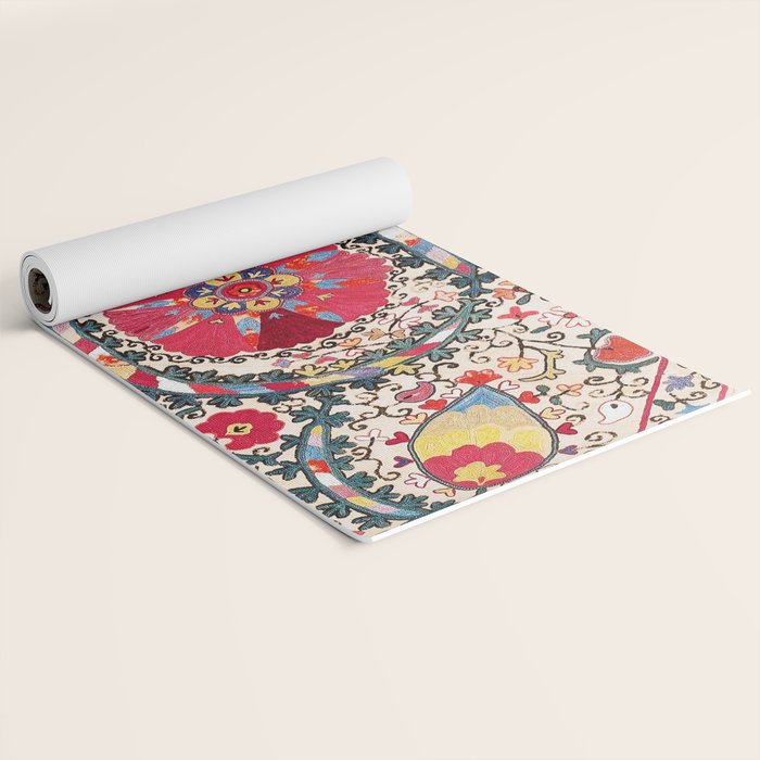 Lakai Suzani Uzbekistan Central Asian Embroidery Print Yoga Mat Gallery Image 2