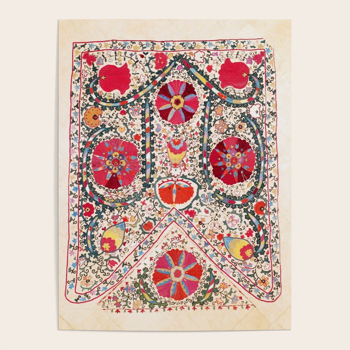 Lakai Suzani Uzbekistan Central Asian Embroidery Print Poster Gallery Image 4