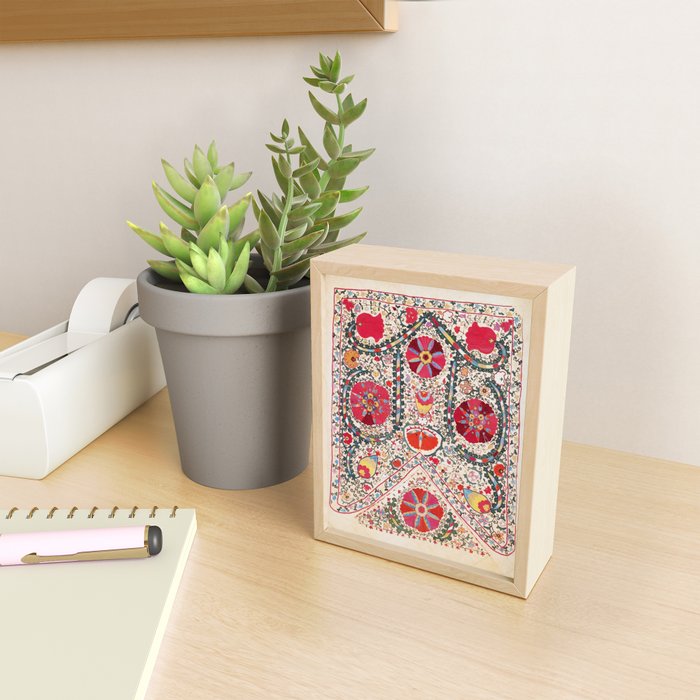 Lakai Suzani Uzbekistan Central Asian Embroidery Print Mini Art Print Gallery Image 2