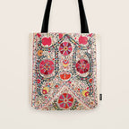 Lakai Suzani Uzbekistan Central Asian Embroidery Print Tote Bag Gallery Image 1