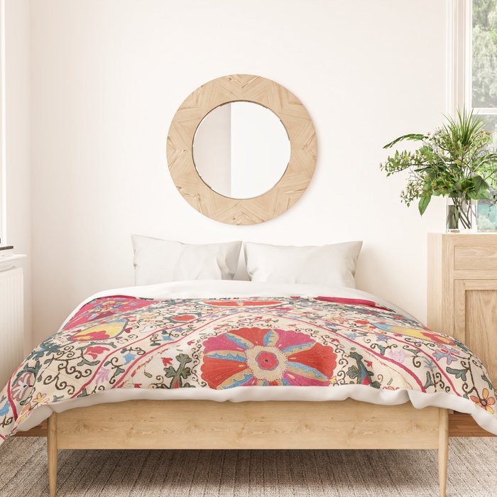 Lakai Suzani Uzbekistan Central Asian Embroidery Print Duvet Cover Gallery Image 3