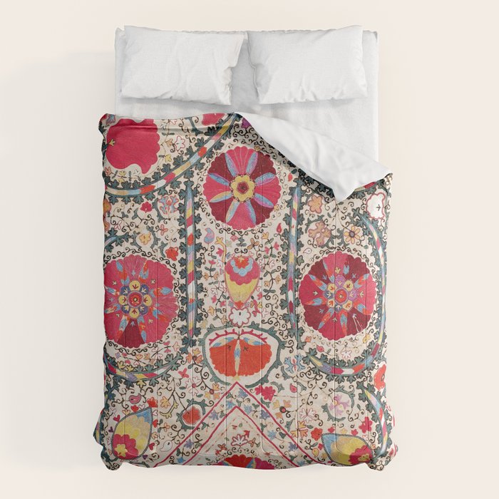 Lakai Suzani Uzbekistan Central Asian Embroidery Print Comforter Gallery Image 1