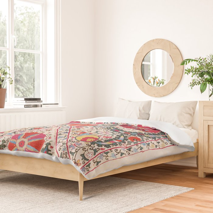 Lakai Suzani Uzbekistan Central Asian Embroidery Print Duvet Cover Gallery Image 2