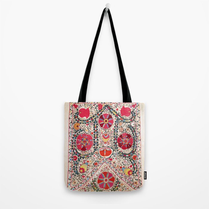 Lakai Suzani Uzbekistan Central Asian Embroidery Print Tote Bag Gallery Image 2